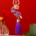Chinese Dragon Tassel Keychains in Forty Eight Color and Motif Options view 9