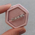 Silver Tone Mixed Shape CZ Geometric Band Ring Sizes 6-10 view 2