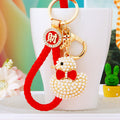 Pearl Duck Keychains in Five Colors with Five Braided Fortune Loop Options view 2