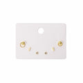 Three Geometric Three Pair Delicate Stud Earring Card Sets view 5