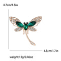 Long Tail Dragonfly Brooch With Large Marquise Crystals view 6