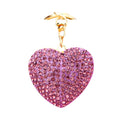Jeweled Heart Keychains with Color-Coordinated Braided Wrist Loops view 5