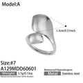 Flower Pearl Cluster Rings and Teardrop Open Rings Gold Steel view 8