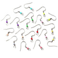 Silver Tone Fishhook Earring Wires with Colorful Accent Beads view 5
