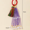 Beaded Tassel Bag Charm Pendant With Pearl Trim Seven Colors view 2