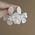 Translucent Flower Cluster Stud Earrings In Three Colors view 7