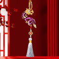 Jeweled Zodiac Dragon Keychains in Fifteen Tassel and Plain Color Options view 9