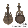 Two Finish Violin Round Pendant Setting Metal Jewelry Making Component view 3