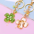 Double Crystal Four Leaf Clover Keychains in Four Colors plus Assorted view 4