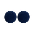 Flocked Round Button Stud Earrings in Three Colors view 5