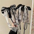 Five Mixed Printed Bow Hair Claw Barrette And Flower Clip Designs view 2