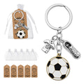 Soccer Ball Jersey Cleat Keychain Silver Ring Three Charms view 1
