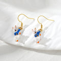 Gold Enamel Rabbit Ice Cream Donut Earrings 8 Styles view 7