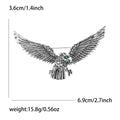 Spread Wing Eagle Brooch in Antique Gold or Silver Tone view 7