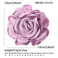 Satin Rose Flower Brooch in Eight Colors Lapel Pin view 6