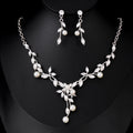 Black Silver Tone Horse Crystal Metal Necklace and Earring Set view 6
