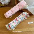 Fabric Floral And Cherry Stripe Bow Twist Hair Clips view 2
