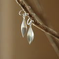 Gold and Silver Leaf Drop Clip-On Earrings Statement Jewelry view 4