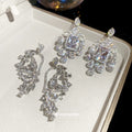 Silver Tone Crystal Birdcage Dangle Earrings in Two Designs view 4