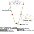 Round Bezel Zircon Necklace and Bracelet in Twenty Four Variants view 7