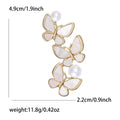 Three Mother of Pearl Butterfly Brooch Gold Pearls view 6