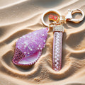 Jeweled Candy Conch Shell Keychains in Five Colors plus Assorted Option view 1