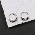 Silver Small Hoop Earrings Twisted Knot Detail Pair view 5