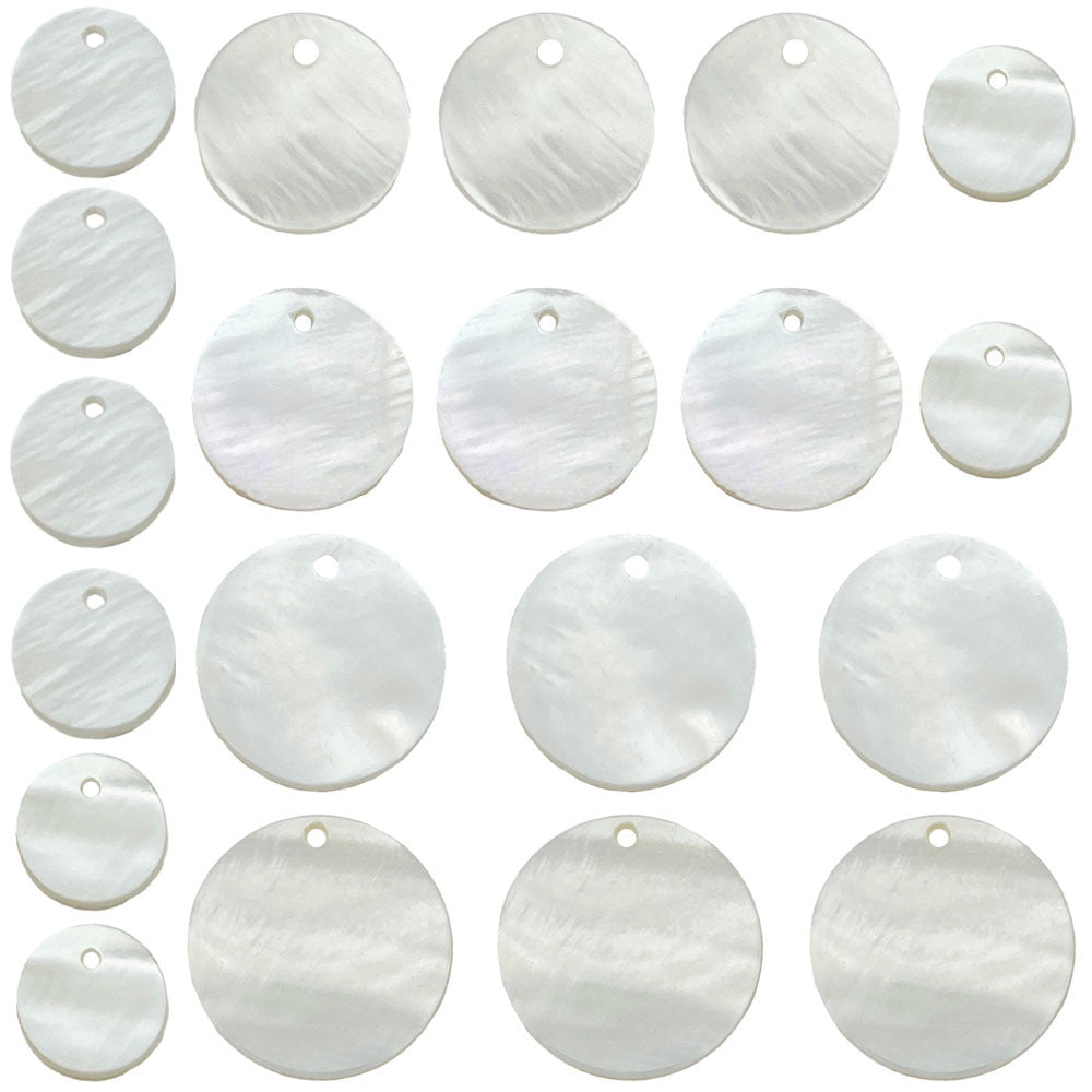 Zinc Alloy Shell Disc Charm Pendants for DIY Bracelet Necklace Jewelry Making
