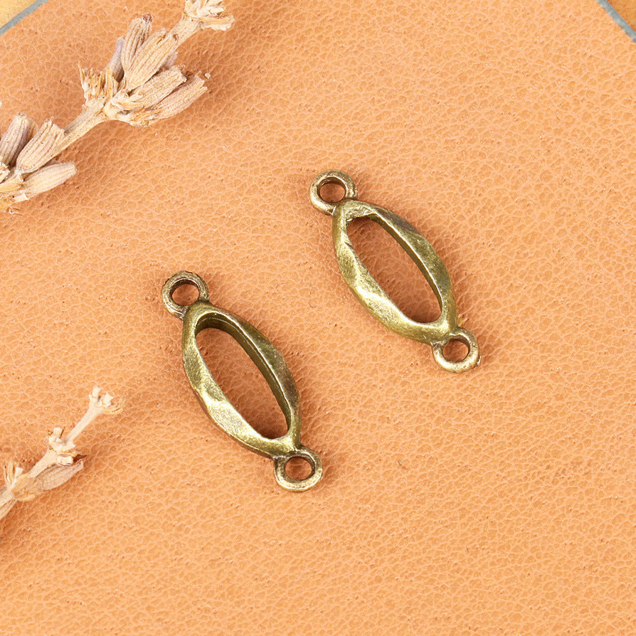 Antique Bronze Alloy Double-Hole Connector for Bracelets and Necklaces