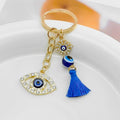 Evil Eye Charm Keychain with Hamsa and Rhinestone Accents view 5