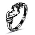 Heart Hands Gesture Ring I Love You Forever Engraving view 6