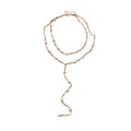 Heart Link Y Drop Necklace in Gold and Silver Tones view 5