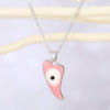 Silver Tone Chili Pepper Evil Eye Pendant Necklaces in Two Colors view 7
