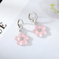 Silver Tone Colorful Acrylic Food and Animal Huggie Earrings view 8
