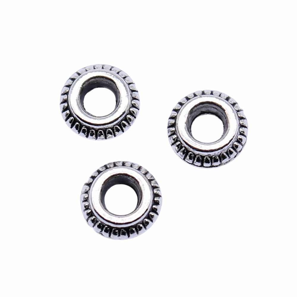 7x7mm 0.4g Multi Color Zinc Alloy Flat Spacer Beads and Washer Beads for Jewelry Making