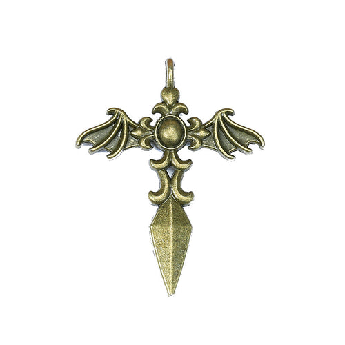 19×9mm Vintage Number 8 Alloy Charm Pendant