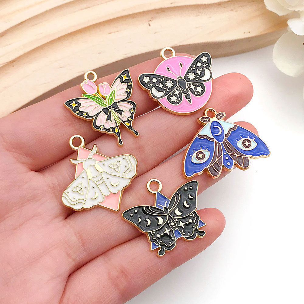 Zinc Alloy Cartoon Butterfly Charm Pendant for DIY Bracelet Necklace Jewelry Making