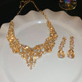 Three Gold Or Silver Branch Crystal Necklace And Earring Sets view 6