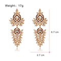 Silver Tone Horse Tassel Crystal Four Designs Metal Dangle Earrings view 2