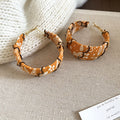 Printed Fabric Hoop Earrings in Four Patterns Statement Jewelry view 7