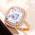 Cushion Halo Statement Ring In Nine Color And Finish Variants view 11