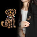 Black Gold Tone Dog Metal Brooch Pin for Jackets and Lapels view 4