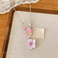 Beaded Flower Pendant Necklaces In Four Colors Statement Jewelry view 7