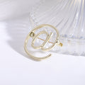 At Symbol Brooch in Gold or Silver Tone Open Line Design view 6