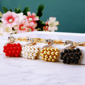 Pearl Swan Keychains in White Black Champagne and Red plus Assorted Color view 2