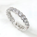 Alternating Round Stone Full-Eternity Band In Two Color Options view 3
