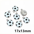 Black and White Soccer Ball Pendant Charms in Six Sizes view 8