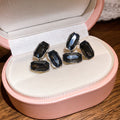 Geometric Faceted Gem Cluster Stud Earrings Statement Jewelry view 6