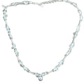 Clear Irregular Bead Necklace With Small Ring Pendant view 5