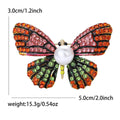 Pearl Center Crystal Butterfly Brooch in Four Multicolor Palettes view 7